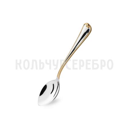СЕРЕБРЯНАЯ ЧАЙНАЯ ЛОЖКА "ЗЛАТА" (№17) С ПОЗОЛОТОЙ - МСТЕРСКИЙ ЮВЕЛИР
