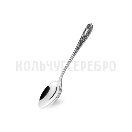 ЧАЙНАЯ ЛОЖКА ИЗ МЕЛЬХИОРА "№1" С ЧЕРНЕНИЕМ - КОЛЬЧУГИНСКИЙ МЕЛЬХИОР