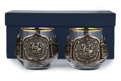 СТАКАН ДЛЯ ВИСКИ "ГЕОРГИЙ ПОБЕДОНОСЕЦ" CLASSIC 2 ШТ.
