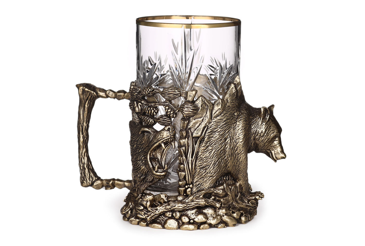 ПОДСТАКАННИК "МЕДВЕДЬ 2" ЛАТУННЫЙ