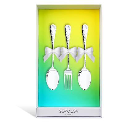 ДЕТСКИЕ СТОЛОВЫЕ ПРИБОРЫ "RENAISSANCE" (3 ПРЕДМЕТА) – SOKOLOV