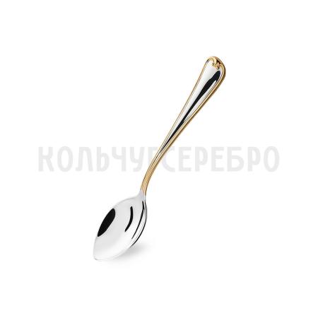 ЧАЙНАЯ ЛОЖКА ИЗ МЕЛЬХИОРА "ГРАЦИЯ" №8 С ПОЗОЛОТОЙ – МСТЕРСКИЙ ЮВЕЛИР