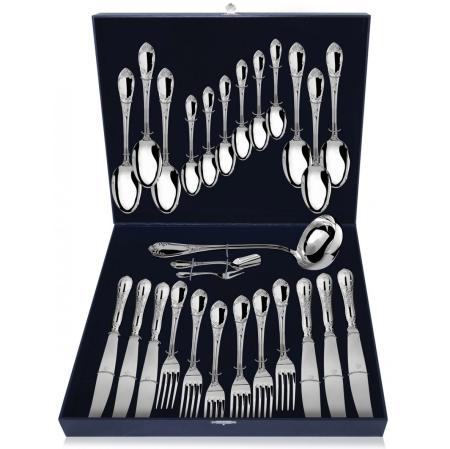 СЕРЕБРЯНЫЙ СТОЛОВЫЙ НАБОР "ПРЕСТИЖ" (27 ПРЕДМЕТОВ) – АРГЕНТА