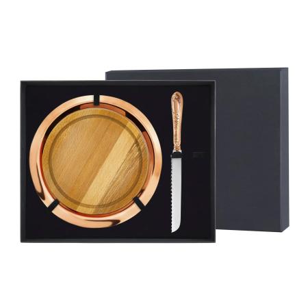 МЕДНЫЙ НАБОР ДЛЯ ХЛЕБА "ФАМИЛЬНЫЙ" (3 ПРЕДМЕТА) – КОЛЬЧУГИНСКИЙ МЕЛЬХИОР