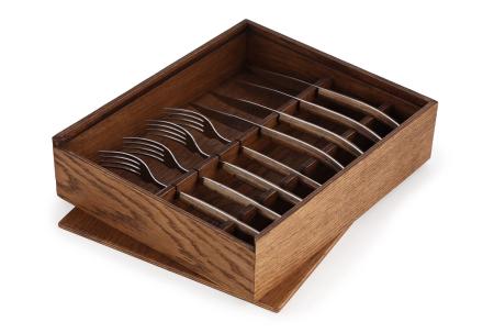 СТЕЙКОВЫЙ НАБОР "МИЛАН" (АМЕРИКАНСКИЙ ОРЕХ) НА 4 ПЕРСОНЫ 