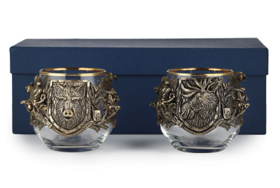 СТАКАН ДЛЯ ВИСКИ "ОХОТА - КАБАН, ЛОСЬ" CLASSIC 