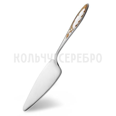 ЛОПАТКА ДЛЯ ПИРОЖНОГО "ПЛАМЯ" С ПОЗОЛОТОЙ – КОЛЬЧУГИНСКИЙ МЕЛЬХИОР