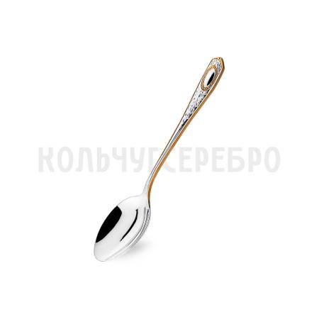 ЧАЙНАЯ ЛОЖКА ИЗ МЕЛЬХИОРА "№1" С ПОЗОЛОТОЙ - КОЛЬЧУГИНСКИЙ МЕЛЬХИОР