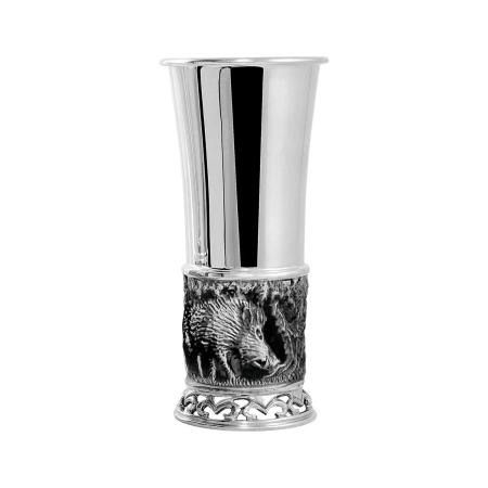 СТОПКА "КАБАНЫ" ПОСЕРЕБРЕННАЯ С ЧЕРНЕНИЕМ – КОЛЬЧУГИНСКИЙ МЕЛЬХИОР