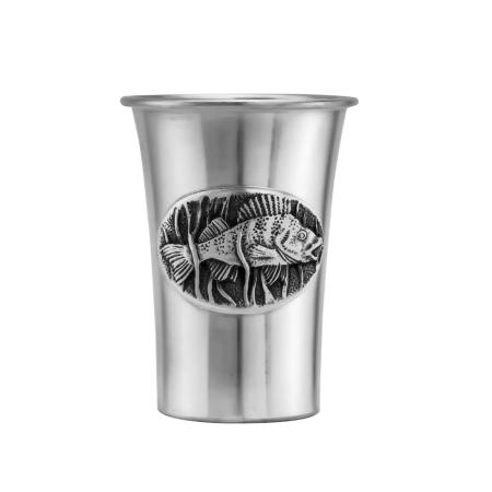 СТОПКА "ОКУНЬ" ПОСЕРЕБРЕННАЯ С ЧЕРНЕНИЕМ – КОЛЬЧУГИНСКИЙ МЕЛЬХИОР