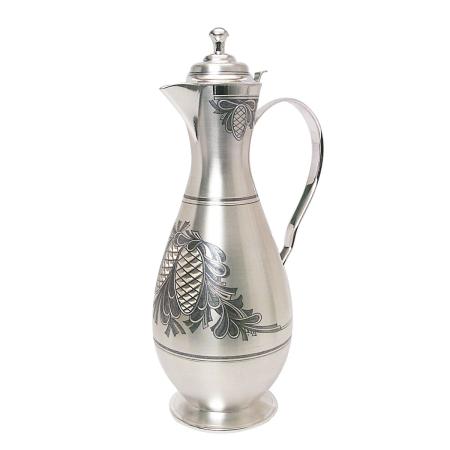 СЕРЕБРЯНЫЙ КУВШИН ДЛЯ ВИНА "ШИШКИ" (0,75 ЛИТРА) АРТ. 40350006В05 – СЕВЕРНАЯ ЧЕРНЬ