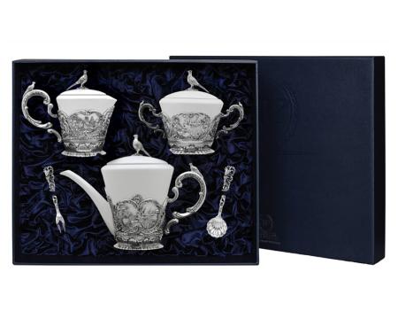 ЧАЙНИК, САХАРНИЦА, МОЛОЧНИК "КОРОЛЕВСКАЯ ОХОТА" – АРГЕНТА
