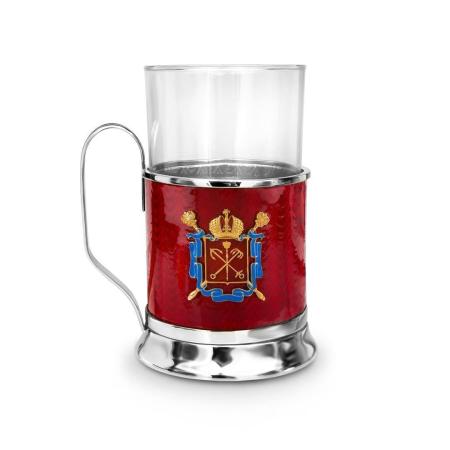 СЕРЕБРЯНЫЙ ПОДСТАКАННИК  42690 – РУССКИЕ САМОЦВЕТЫ