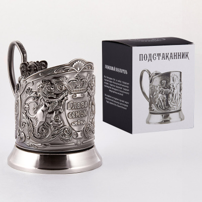 ПОДСТАКАННИК "ГЛАВА СЕМЬИ (ТРИУМФАЛЬНАЯ)" НИКЕЛИРОВАННЫЙ – КОЛЬЧУГИНСКИЙ МЕЛЬХИОР
