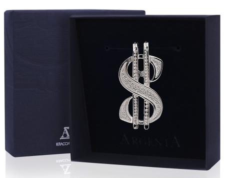 СЕРЕБРЯНЫЙ ЗАЖИМ ДЛЯ КУПЮР "ДОЛЛАР" – АРГЕНТА