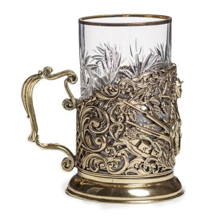 ПОДСТАКАННИК "ОХОТНИК" ЛАТУННЫЙ