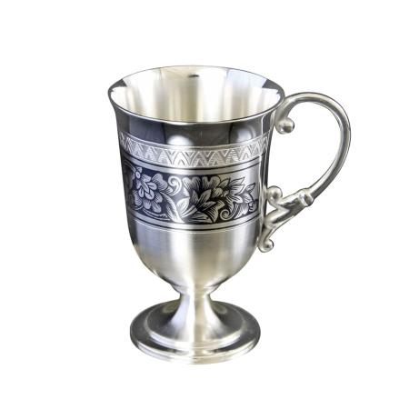 СЕРЕБРЯНАЯ КОФЕЙНАЯ ЧАШКА С ЧЕРНЕНИЕМ – СЕВЕРНАЯ ЧЕРНЬ