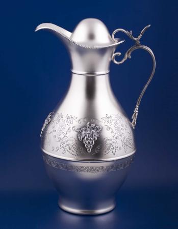 СЕРЕБРЯНЫЙ КУВШИН "ВИНОГРАДНАЯ ЛОЗА" (1,7 ЛИТРА) – МСТЁРСКИЙ ЮВЕЛИР
