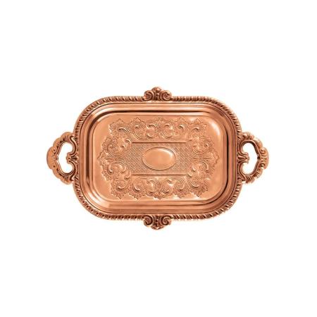 МЕДНЫЙ ПОДНОС ДЛЯ ПИРОЖНОГО С РИСУНКОМ (19х13 СМ.) – КОЛЬЧУГИНСКИЙ МЕЛЬХИОР