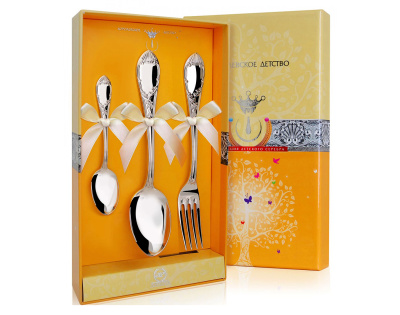 ДЕТСКИЕ СТОЛОВЫЕ ПРИБОРЫ "ПРЕСТИЖ" (3 ПРЕДМЕТА) №2 – АРГЕНТА