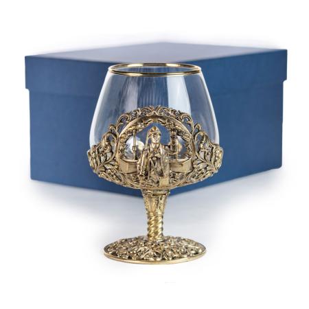 БОКАЛ ДЛЯ КОНЬЯКА "ШАХТЁР" ЛАТУННЫЙ
