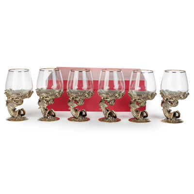 БОКАЛ ДЛЯ КОНЬЯКА "РОГ ИЗОБИЛИЯ" ЛАТУННЫЙ (6 ШТ)