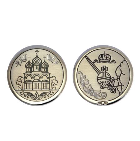 СЕРЕБРЯНАЯ СУВЕНИРНАЯ МОНЕТА "БЕЛОЗЕРСК" АРТ. 60050007Б16 – СЕВЕРНАЯ ЧЕРНЬ