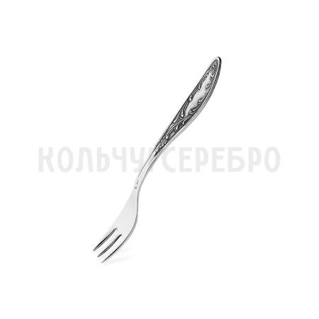 ВИЛКА ФРУКТОВ ИЗ МЕЛЬХИОРА "ПЛАМЯ" С ЧЕРНЕНИЕМ – КОЛЬЧУГИНСКИЙ МЕЛЬХИОР