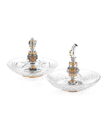 НАБОР СЕРЕБРЯНЫХ ТАРЕЛОК "САМОВАР" (2 ШТУКИ) – АЛЬТМАСТЕР