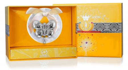 СЕРЕБРЯНАЯ ПОГРЕМУШКА "БАБОЧКА" НА КОЛЬЦЕ – АРГЕНТА