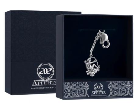 Столовое серебро купить в Москве СЕРЕБРЯНЫЙ БРЕЛОК ДЛЯ КЛЮЧЕЙ "ЗОДИАК-СТРЕЛЕЦ" – АРГЕНТА
