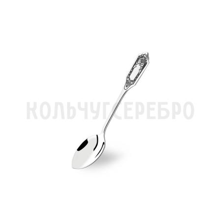СЕРЕБРЯНАЯ КОФЕЙНАЯ ЛОЖКА "ФАМИЛЬНАЯ" С ЧЕРНЕНИЕМ - СЕВЕРНАЯ ЧЕРНЬ