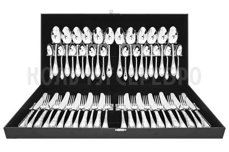 СЕРЕБРЯНЫЙ СТОЛОВЫЙ НАБОР "ПОСОЛЬСКИЙ" М-18 (48 ПРЕДМЕТОВ) – ПАВЛОВСКИЙ ЗАВОД