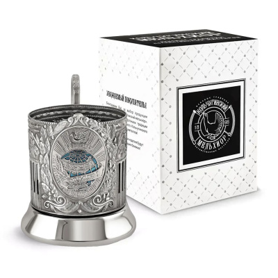 ПОДСТАКАННИК "МИРУ МИР (СОВЕТСКИЙ)" ЭМАЛЬ НИКЕЛИРОВАННЫЙ – КОЛЬЧУГИНСКИЙ МЕЛЬХИОР