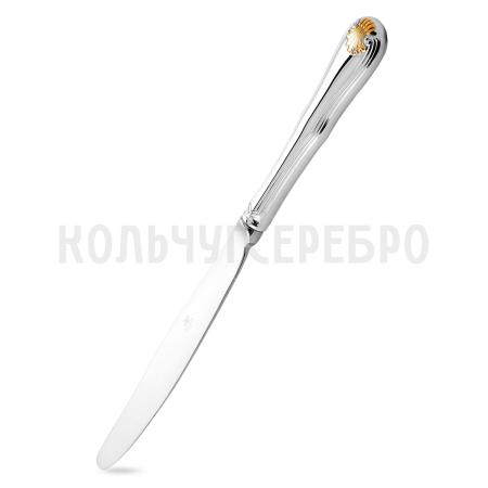 СЕРЕБРЯНЫЙ СТОЛОВЫЙ НОЖ "ВИЗИТ" С ПОЗОЛОТОЙ – АРГЕНТА