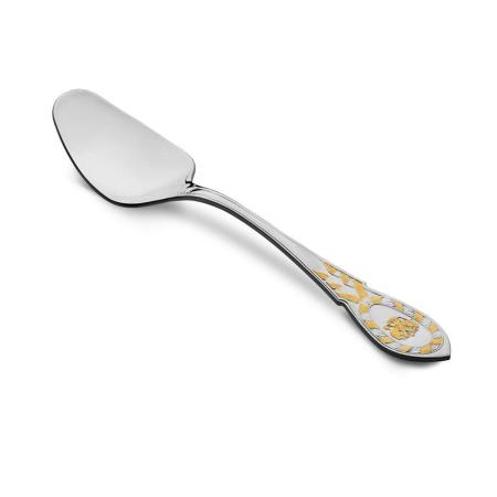 СЕРЕБРЯНАЯ ЛОЖКА ДЛЯ САЛАТА "ГОСУДАРСТВЕННЫЙ" С ПОЗОЛОТОЙ - РУССКИЕ САМОЦВЕТЫ