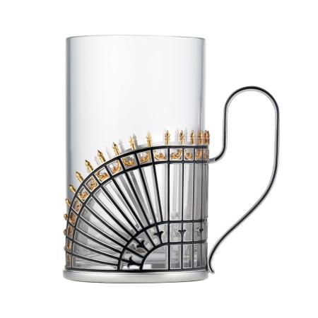 СЕРЕБРЯНЫЙ ПОДСТАКАННИК "ВЕРХНИЙ ЛЕБЯЖИЙ МОСТ" 47262 – РУССКИЕ САМОЦВЕТЫ