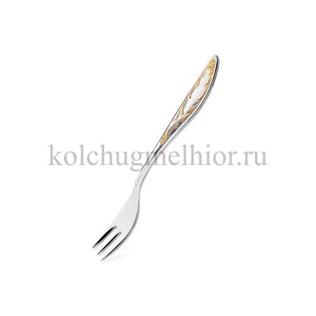 ВИЛКА ДЛЯ ФРУКТОВ "ПЛАМЯ" С ПОЗОЛОТОЙ – КОЛЬЧУГИНСКИЙ МЕЛЬХИОР