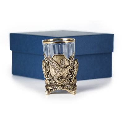 СТОПКА "ОХОТА-УТКА" ТРОФЕЙНАЯ ЛАТУННАЯ