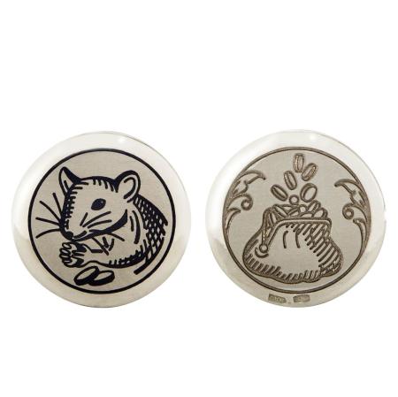 СЕРЕБРЯНАЯ СУВЕНИРНАЯ МОНЕТА "КОШЕЛЬКОВАЯ МЫШЬ" – СЕВЕРНАЯ ЧЕРНЬ