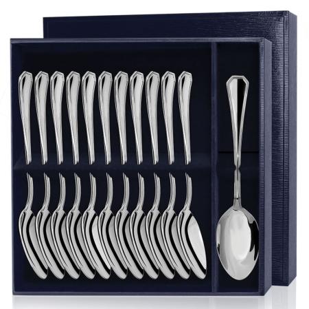 СТОЛОВЫЙ НАБОР ИЗ СЕРЕБРА "ЭЛЕГАНТ" (12 ЛОЖЕК) – АРГЕНТА