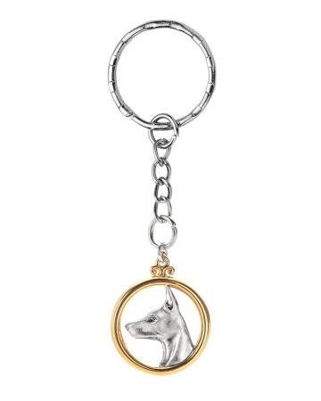 Столовое серебро купить в Москве СЕРЕБРЯНЫЙ БРЕЛОК "ДОБЕРМАН" – АЛЬТМАСТЕР