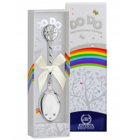 СЕРЕБРЯНАЯ ДЕТСКАЯ ЛОЖКА "БОЖЬЯ КОРОВКА" (ДО-ДО) – АРГЕНТА
