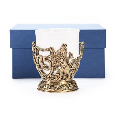 ЛАТУННАЯ КОФЕЙНАЯ ЧАШКА "ЮБИЛЕЙНАЯ 35"