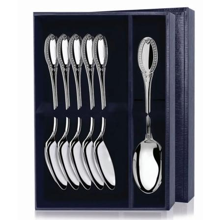 СЕРЕБРЯНЫЙ СТОЛОВЫЙ НАБОР "ИМПЕРАТОР" (6 СТОЛОВЫХ ЛОЖЕК) – АРГЕНТА