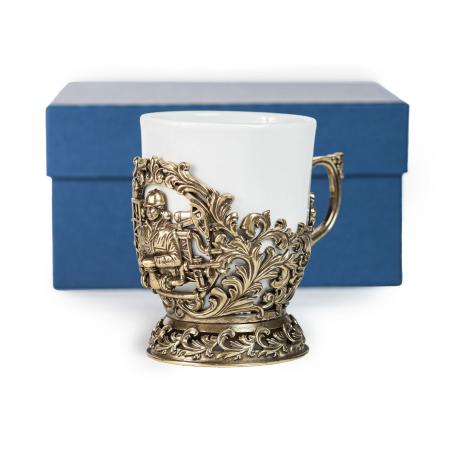 ЛАТУННАЯ КОФЕЙНАЯ ЧАШКА "НЕФТЯНИК"