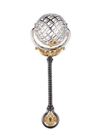 ДЕТСКАЯ СЕРЕБРЯНАЯ ПОГРЕМУШКА "ЦАРСКИЙ ПОДАРОК" – АЛЬТМАСТЕР