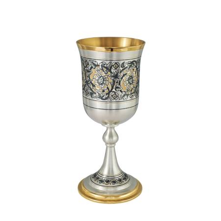 СЕРЕБРЯНЫЙ БОКАЛ С ПОЗОЛОТОЙ АРТ. 40060045А06  (230 МЛ.) – СЕВЕРНАЯ ЧЕРНЬ