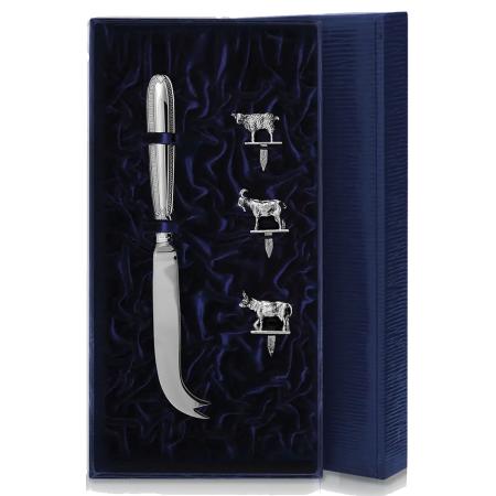 СЕРЕБРЯНЫЙ НАБОР ДЛЯ СЫРА "ИМПЕРАТОР" (4 ПРЕДМЕТА) – АРГЕНТА