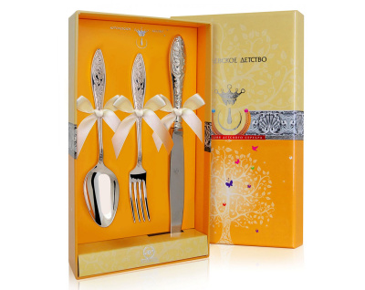 ДЕТСКИЕ СТОЛОВЫЕ ПРИБОРЫ "МОРОЗКО" (3 ПРЕДМЕТА) №1 – АРГЕНТА